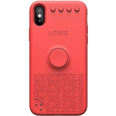 ITSKINS Apple iPhone X, XS Back-Cover mit Click&Spin-Funktion Ludicase tropical red