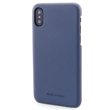 MIKE GALELI ISTANBUL Apple iPhone XS Max Hard-Cover Echtleder Lenny night blue