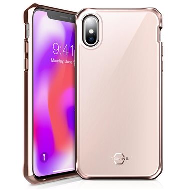 ITSKINS iPhone Xs Max Drop-Protection-Cover Hybrid Glass gold