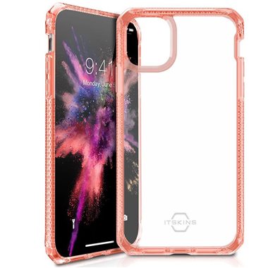 ITSKINS Apple iPhone 11 Drop-Protection Cover HYBRID CLEAR light coral transparent