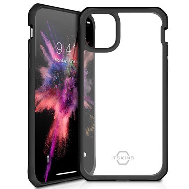 ITSKINS Apple iPhone 11 Drop-Protection Cover HYBRID SOLID plain black transparent