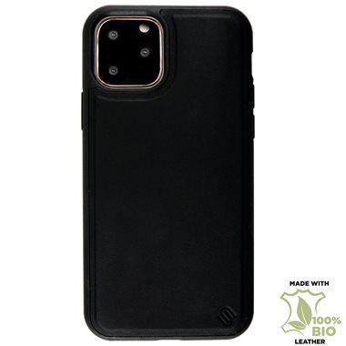 UUNIQUE Apple iPhone 11 Pro Hard-Cover ECO LEATHER BIODEGRADABLE BACK SHELL black