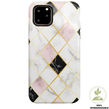 UUNIQUE Apple iPhone 11 Pro Hard-Cover DIAMOND MARBLE black/white/pink
