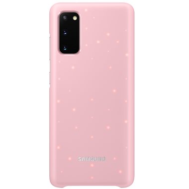 SAMSUNG Galaxy S20 Hard-Cover mit LED-Anzeige Smart LED Cover pink
