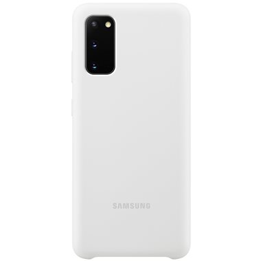 SAMSUNG Galaxy S20 Silikon-Backcover weiss Silicone Cover white