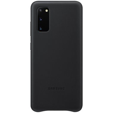 SAMSUNG Galaxy S20 Leder-Backcover schwarz Leather Cover black