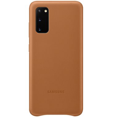SAMSUNG Galaxy S20 Leder-Backcover braun Leather Cover brown