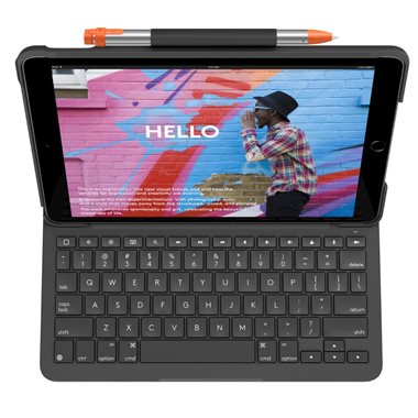 LOGITECH Apple iPad 10.2 (2019)/10.2 (2020) Tastatur-Cover Slim Folio Type Cover black