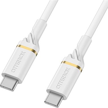 OTTERBOX USB-Kabel <b>FastCharge</b> 1.0m USB-C Stecker -> USB-C Stecker white (PD=Power Delivery)