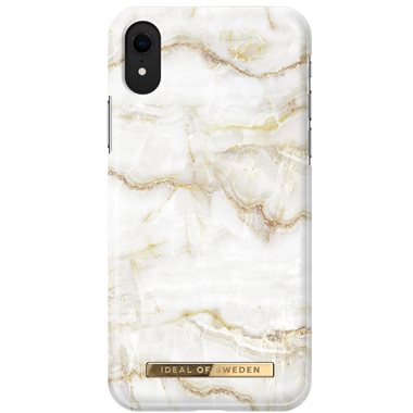 IDEAL OF SWEDEN Apple iPhone XR Designer Hard-Cover Golden Pearl Marble