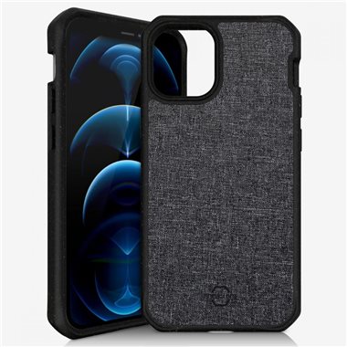 ITSKINS Apple iPhone 12/12 Pro Soft-Cover FERONIA FIBER black