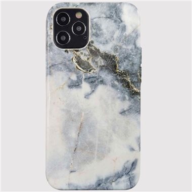 UUNIQUE Apple iPhone 12/12 Pro Hard-Cover PRINTED ECO, Marble Blue
