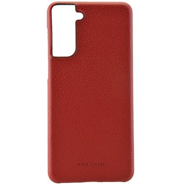 MIKE GALELI ISTANBUL Samsung Galaxy S21 HARD-Cover in Echtleder Lenny swiss red