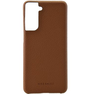 MIKE GALELI ISTANBUL Samsung Galaxy S21 HARD-Cover in Echtleder Lenny almond