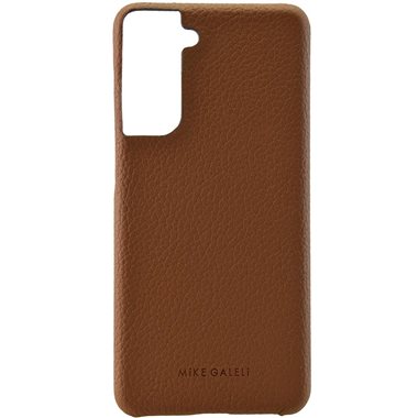MIKE GALELI ISTANBUL Samsung Galaxy S21+ HARD-Cover in Echtleder Lenny almond