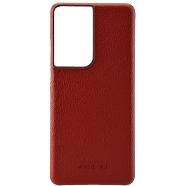 MIKE GALELI ISTANBUL Samsung Galaxy S21 Ultra HARD-Cover in Echtleder Lenny swiss red