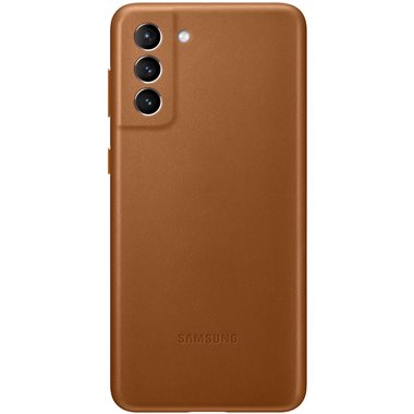 SAMSUNG Galaxy S21+ Leder-Backcover Leather Cover Brown