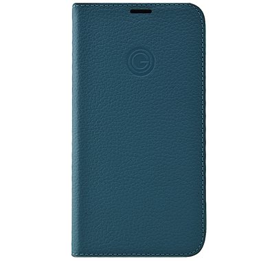 MIKE GALELI ISTANBUL Apple iPhone 12/12Pro Book-Cover aus Echtleder Marc türkis