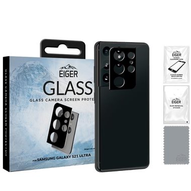 EIGER Samsung Galaxy S21 Ultra Kameraglas 3D Glass Camera clear/black