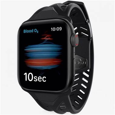 ITSKINS Apple Watch SE/6/5/4 <b>44mm</b> Armband (Strap), Drop-Protection SPECTRUM CLEAR black