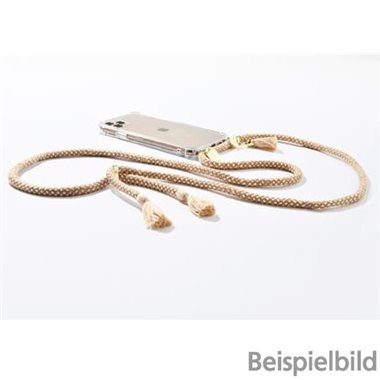 ETUUI Samsung Galaxy S21 Plus Necklace-Cover mit Kordel und Gold Accessoires CAPPUCINO brown