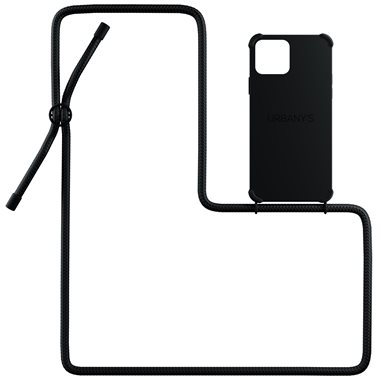 URBANYS NECKLACE Apple iPhone 12/12 Pro Necklace-Cover mit Kordel All Black matt