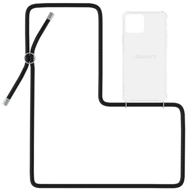 URBANYS NECKLACE Apple iPhone 12 Pro Max Necklace-Cover mit Kordel und Silber Accessoires Night Owl silver