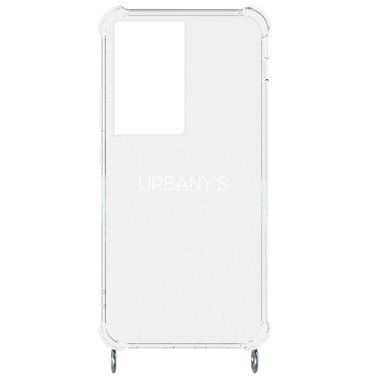 URBANYS NECKLACE Samsung Galaxy S21 Ultra Necklace-Cover ohne Band! transparent mit silber Ringen