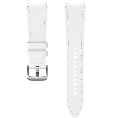SAMSUNG Universal Band 20mm L Lederarmband mit gummierter Unterseite Hybrid Band white