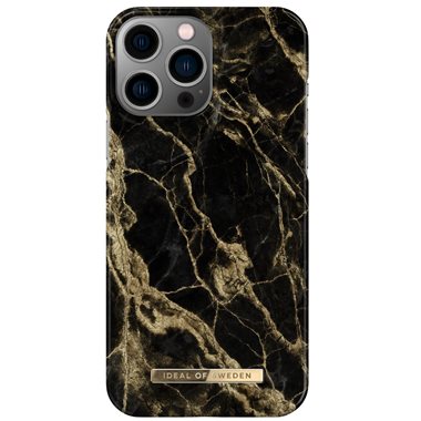 IDEAL OF SWEDEN Apple iPhone 13 Pro Max Designer Hard-Cover Golden Smoke Marble