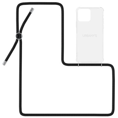 URBANYS NECKLACE Apple iPhone 13 Pro Max Necklace-Cover mit Kordel Night Owl silver