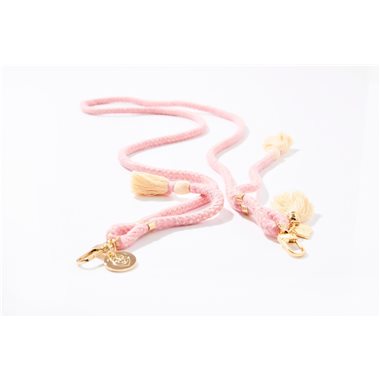 ETUUI Kordel mit Gold Applikation Für Necklace Cover Original rosa-gold