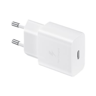 SAMSUNG Charger mit USB-C <b>ohne Kabel</b> Charger 100-240V 15W 15W Power Adapter white