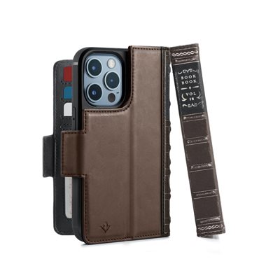 TWELVE SOUTH Apple iPhone 13 Pro Echtleder Book Cover Vintage Book Brown