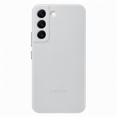 SAMSUNG Galaxy S22 Leder-Backcover Leather Cover light gray