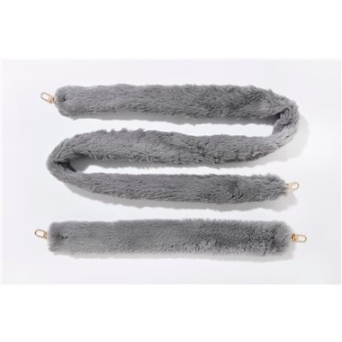 ETUUI Flauschiges und veganes Fellband 128cm für Necklace-Cover St. Moritz Straps long grau