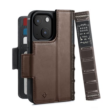 TWELVE SOUTH Apple iPhone 13 Mini Echtleder Book-Cover Vintage Book brown