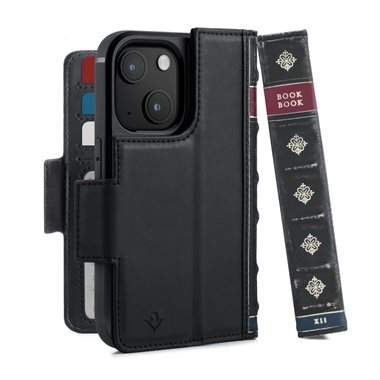 TWELVE SOUTH iPhone 13 Mini Echtleder Boo-Cover Vintage Book black
