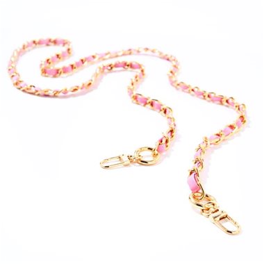 ETUUI Veganes Leder mit goldener Edelstahlkette Für Necklace Cover Audrey Chain pink/gold