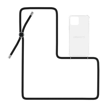 URBANYS NECKLACE Apple iPhone 14 Necklace-Cover mit Kordel Night Owl silver