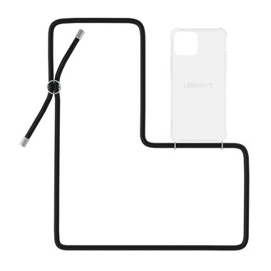 URBANYS NECKLACE Apple iPhone 14 Plus Necklace-Cover mit Kordel Night Owl silver