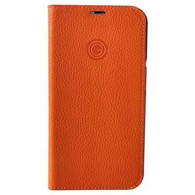 MIKE GALELI ISTANBUL Apple iPhone 14 Book-Cover Echtleder Marc orange tiger