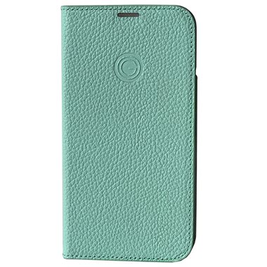 MIKE GALELI ISTANBUL Apple iPhone 14 Pro Max Book-Cover Echtleder Marc aqua mint
