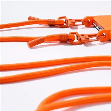 ETUUI Kordel mit farbiger Applikation Für Necklace Cover Sportband orange/orange Karabiner