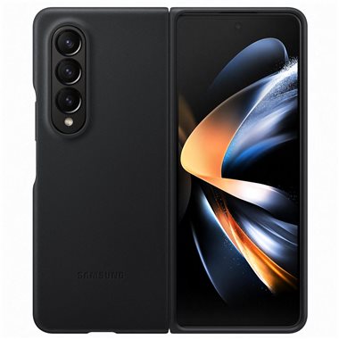 SAMSUNG Galaxy Z Fold4 Hard-Cover Leather Cover Black