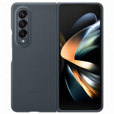 SAMSUNG Galaxy Z Fold4 Hard-Cover Leather Cover Graygreen