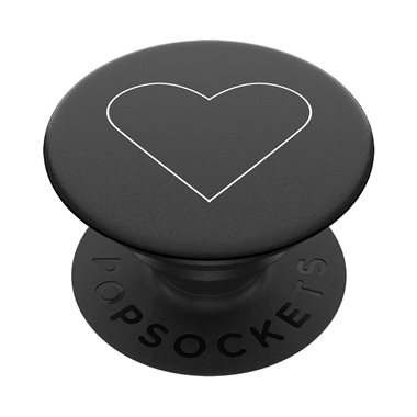 POPSOCKETS PopGrip White Heart Black