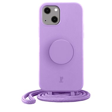 JUST ELEGANCE Apple iPhone 13 Necklace Cover mit PopSockets Just Elegance PopGrip Case Lavendel