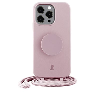 JUST ELEGANCE Apple iPhone 13 Pro Necklace Cover mit PopSockets Just Elegance PopGrip Case Rose Breath