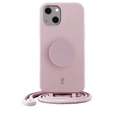 JUST ELEGANCE Apple iPhone 14 Necklace Cover mit PopSockets Just Elegance PopGrip Case Rose Breath